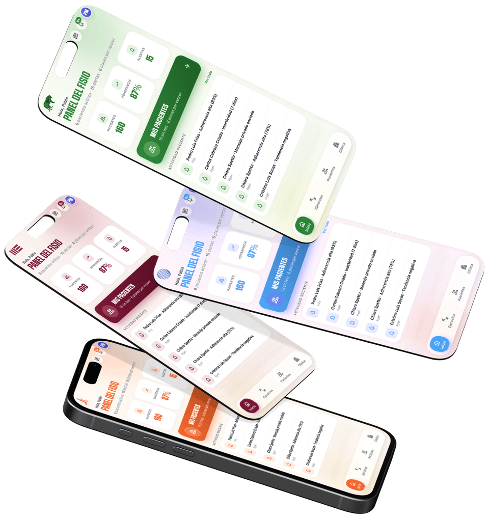 La app de Kengo personalizada con distintos colores de clínica